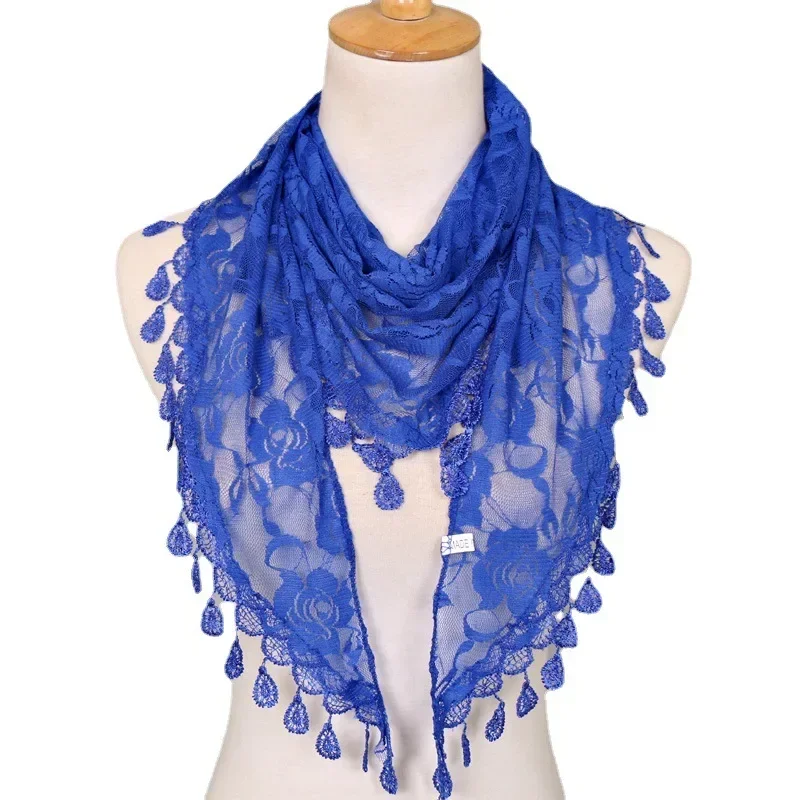 

Women Tassel Wrap Shawl Flower Lace Scarves Lady Fashion Wedding Headscarves Female Spring Summer Photo Props Accessories