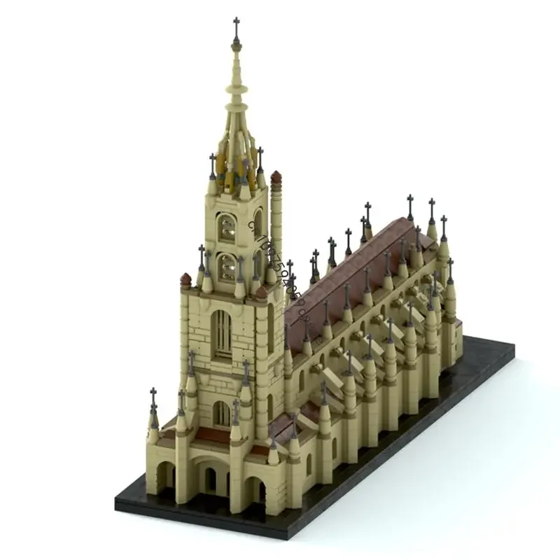 

NEW 2044PCS MOC European Medieval Street View Bernese Minster Model Custom Puzzle DIY creative ideas Kid Toy Birthday Gift