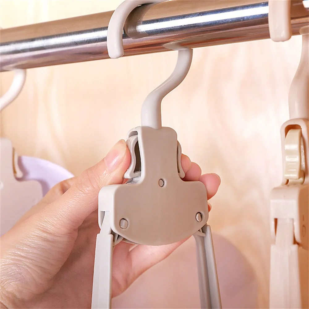 Simple Clothes Hanger One Second Clothes. Travel Necessities Home Supplies Portable Hanger Anti-slip Foldable Seamless Hanger