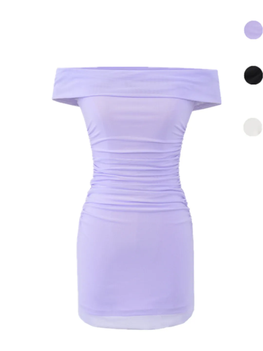 

Ele Pure Desire Sexy One-oulder Bodycon ort Skirt with Net Gauze Elastic Waist Slimming Dr for Women Summer 2026