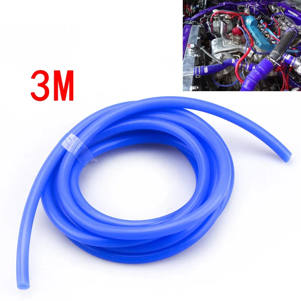 Universal 3m Silicone Vacuum Tube Coolant Hose Silicone Tubing Intercooler Pipe ID 3MM 4mm