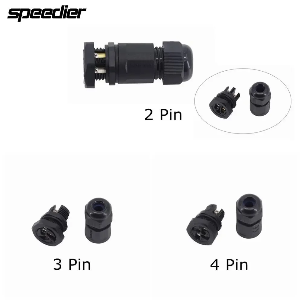 IP68 กันน้ํา Connector สายไฟ 2 ขา 3 ขา 4 ขา M16 Sealed Terminal High-Power ขั้วต่อกันน้ํา