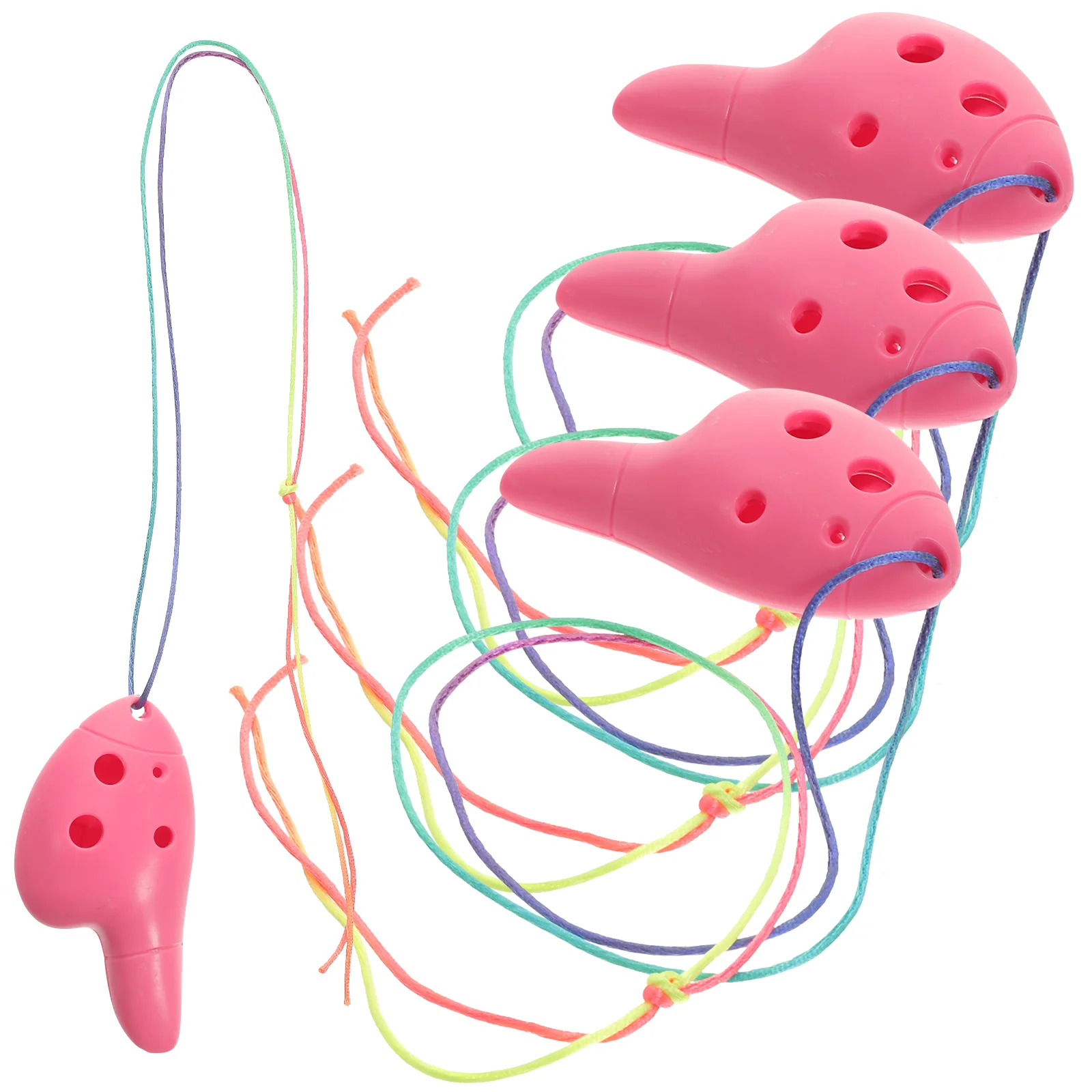 Mini Ocarina 4 pezzi Materiale ABS Strumento musicale per bambini Principiante Facile da imparare Regalo classico portatile per bambini