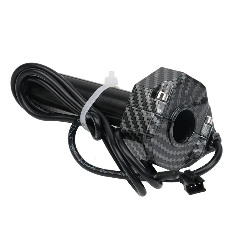 22mm Motorcycle Throttle Turn Grip Carbon Fiber Handlebar Accelerated Handle Throttle Suitable for Off-Road Electric Motorcycles
