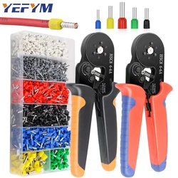 Hexagonal Ferrule Crimp Tool Wire Ferrule Crimping Tool HSC8 6-6A Self-adjustable Ratcheting Crimper for AWG23-10(0.25-6mm²)