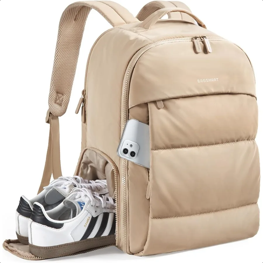 

30L Carry On Backpack with Shoe Compartment Airline Appd Travel Backpack Lightweight Travel Bag Fits 15.6 Inch Laptop WaterResi