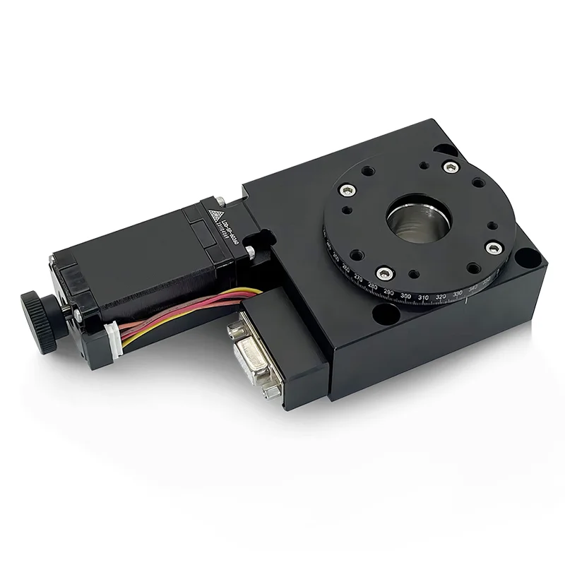 R-axis electric rotating table 360 degree indexing disc precision hollow automatic worm gear drive working platform set