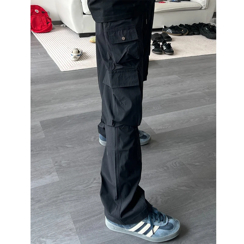 

Men's Multi-ket Straight Leg Cargo Pants Summer American Functional Waterproof Hiking Pants Outdoor Workwear Mountain Clim...