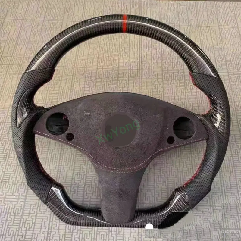 100% Real Carbon Fiber + Leather Steering Wheel For Mercedes-benz Coupe C200 W204 W207 W212 W218 E63 E200 E260 E300 E350 E550