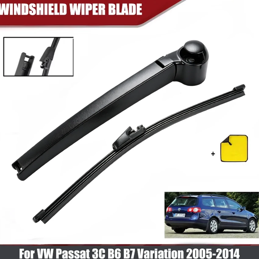Scheibenwischer 11'' Heckscheibenwischer-Set Passend für VW Passat 3C B6 B7 Variation 2005-2014 Heckscheibe Gummi-Wischerblatt