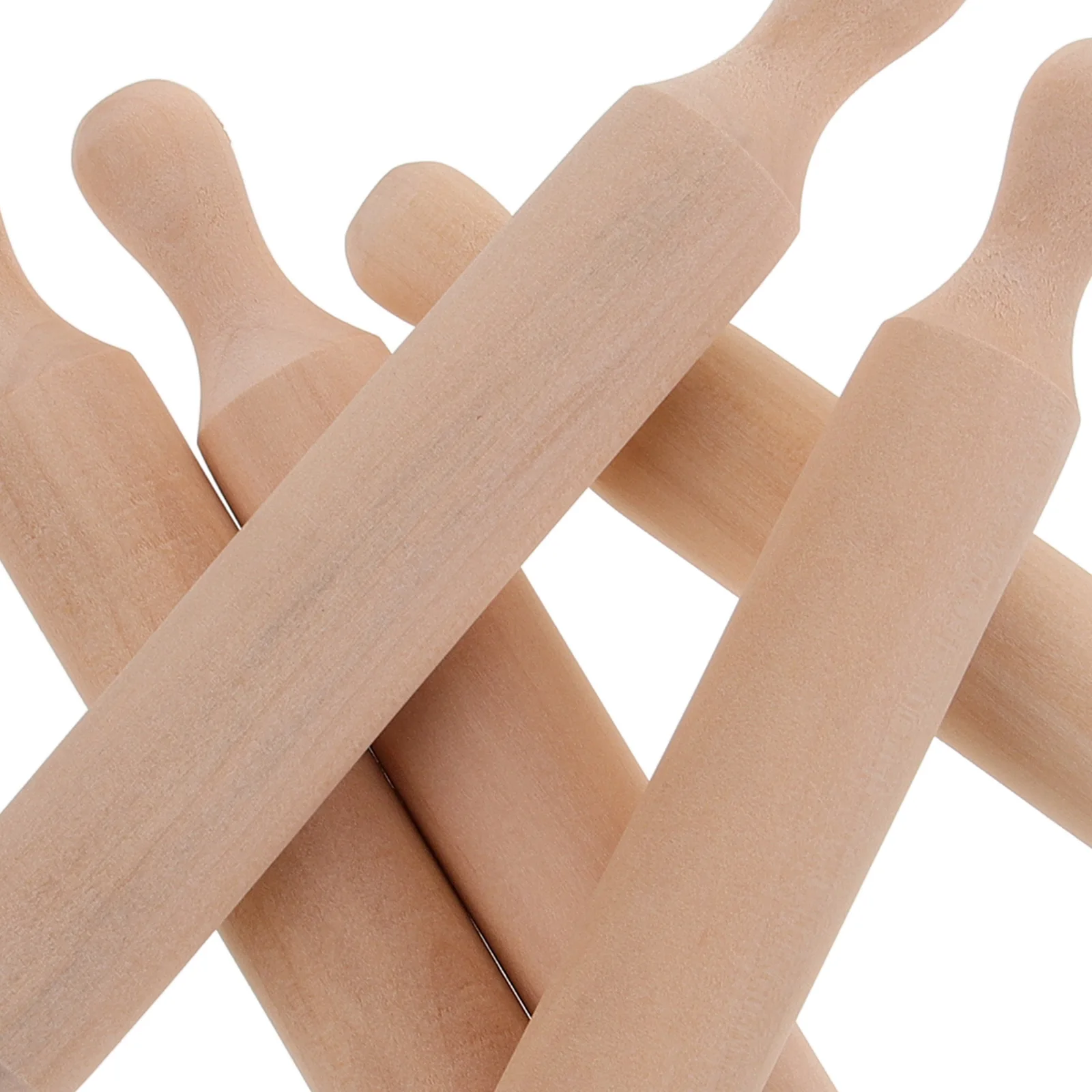 

6 Pcs Mini Rolling Pin Baking Tools Children Play House Model Wood Sticks Kids DIY Gift Halloween Craft Accessories