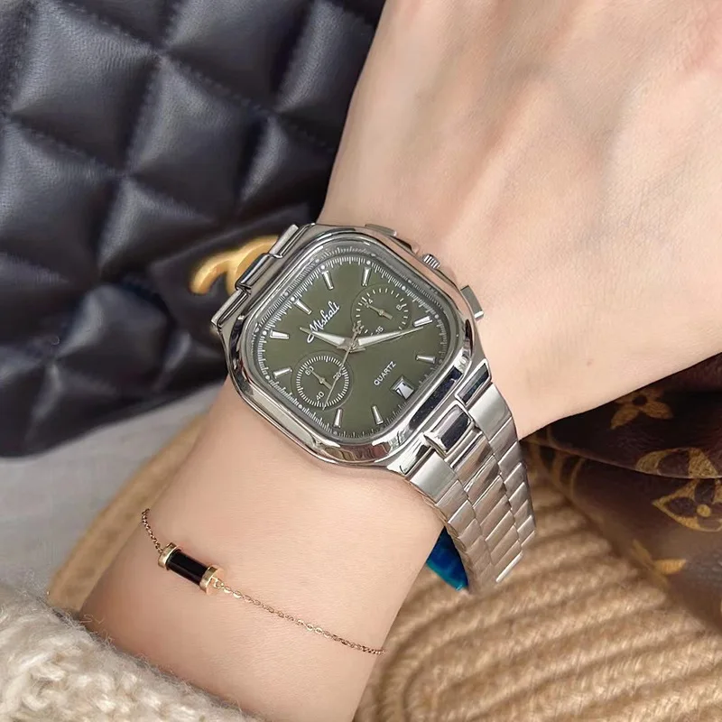 New square women's watch automatic steel belt personalized fashion trend gypsy waterproof quartz watch birthday gift