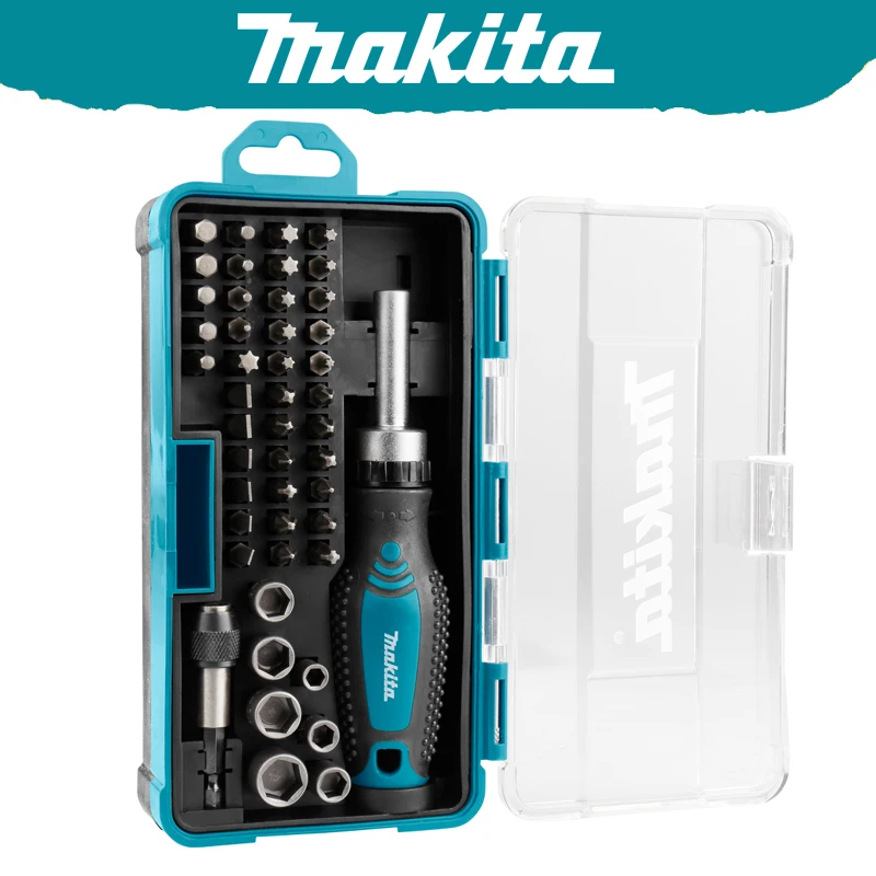 

Makita B-36170 Набор бит RATCHET, 47 шт., отвертка с храповым механизмом, магнитный быстросменный держатель бит, многофункциональный ручной инструмент