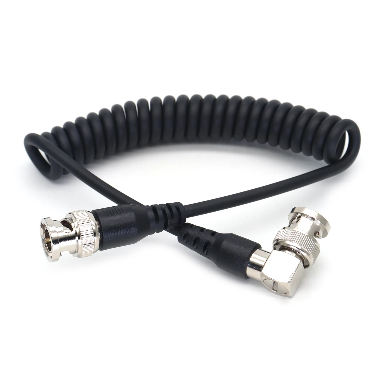 Elbow BNC to Elbow BNC Video Cable SDI Spring Line Map Transmission Monitor Camera SDI Cable