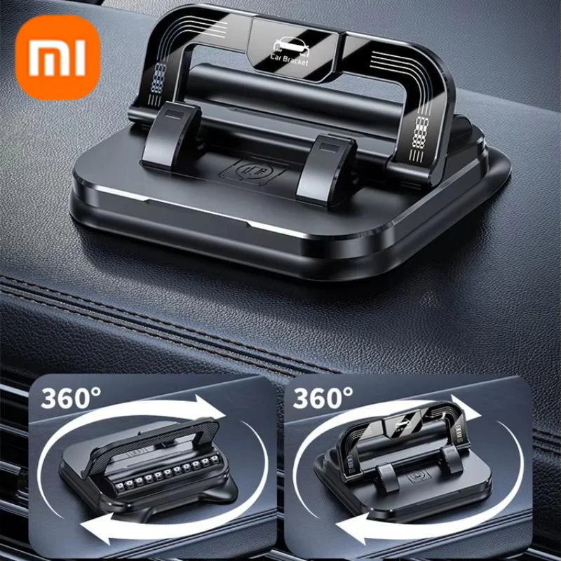 

Автомобильный держатель для телефона Xiaomi, регулировка вращения на 360 градусов для автомобильной навигации, нескользящий держатель для мобильного телефона для iPhone и Android ﻿