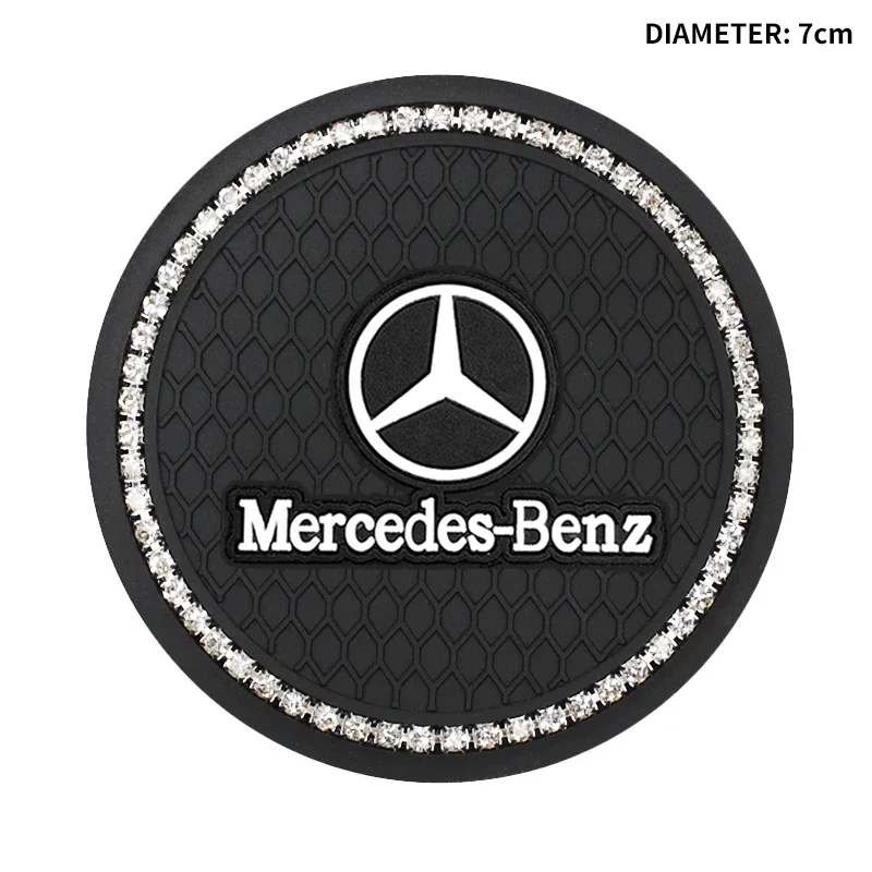 Auto Untersetzer Diamant Wasser Tasse Halter Anti-slip Pad Gummi Matte Für Mercedes Benz AMG A B C S R Klasse GLK GLB W108 W124 W168 W176