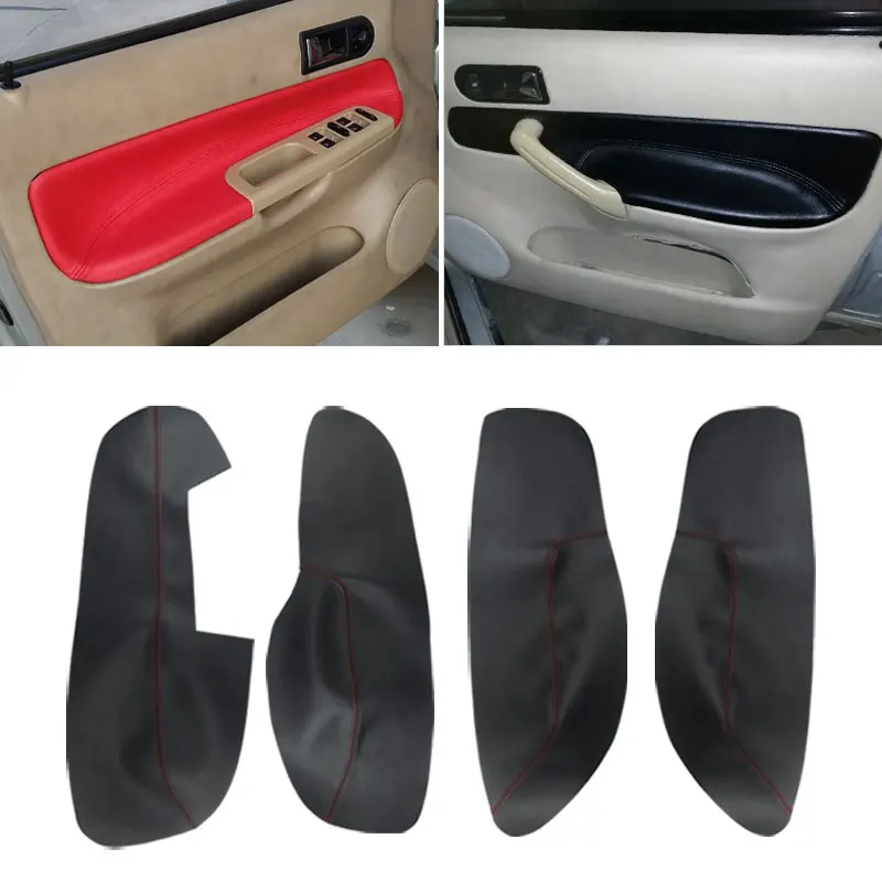 

Left Hand Drive Car Microfiber Leather Door Armrest Cover For VW Jetta 2002 2003 2004 2005 Door Panel Cover Trim