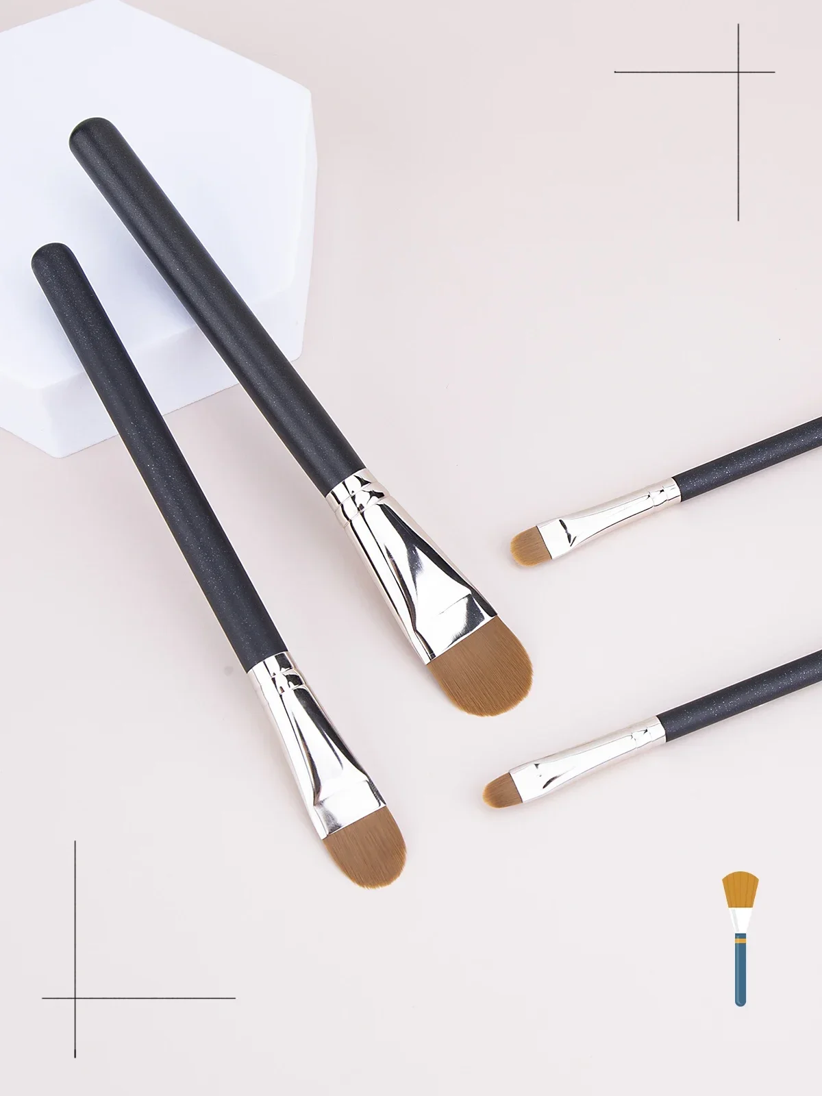 4 Arten von verbessertem, ultradünnem Foundation-Concealer-Make-up-Pinsel, professionelles Make-up-Werkzeug für flüssige Foundation-Creme, Concealer – Detail 9