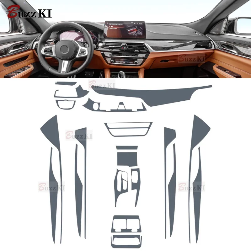 For BMW Series 6 GT 2019-2023 Car interior GPS Gearbox Center console transparent TPU Paint protective film Anti scratch sticker