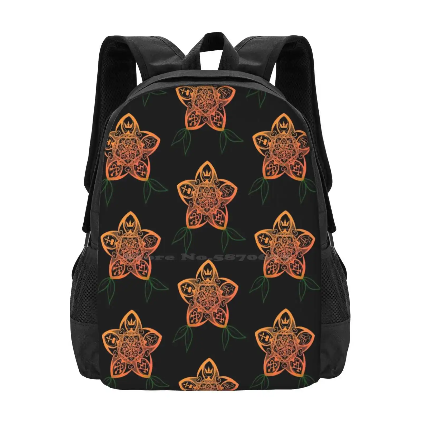 Paopu Mandala Hot Sale Schoolbag Backpack Fashion Bags Mandala Sora Kingdom Hearts Nobodies Heartless Nightmares Unversed Paopu