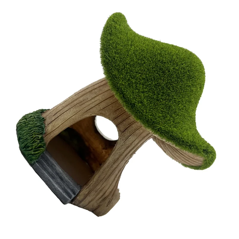 ABZV-Shrimp Hideout Shelter For Mini Aquarium House Resin Fish Tank Caves Mushroom Hut Landscape Fish Cave For Small Fish