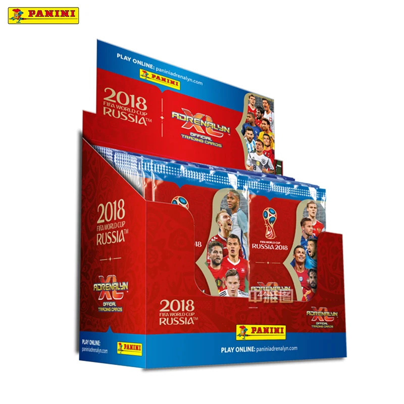 Panini Adrenalyn XL 2018 World Cup Sealed Box, 50 Packets, Limited Edition Cards, for Soccer Fans & Collectors