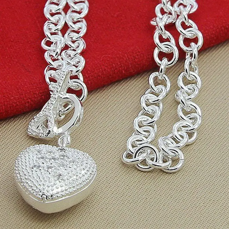 Heartfelt Adornments 925 Sterling Silver Heart Pendant Necklaces Chain Jewelry Gift