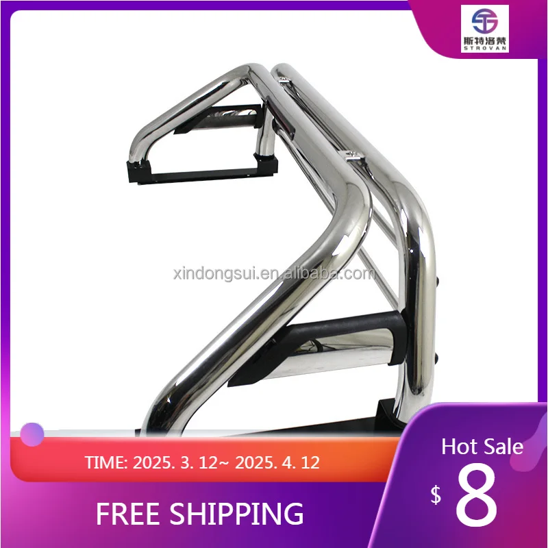 

Deren High QualityDongsui Customized High Quality Sliver Stainless Steel Roll Bar Pick up Trucks for Hilux Vigo Revo Ford Ranger