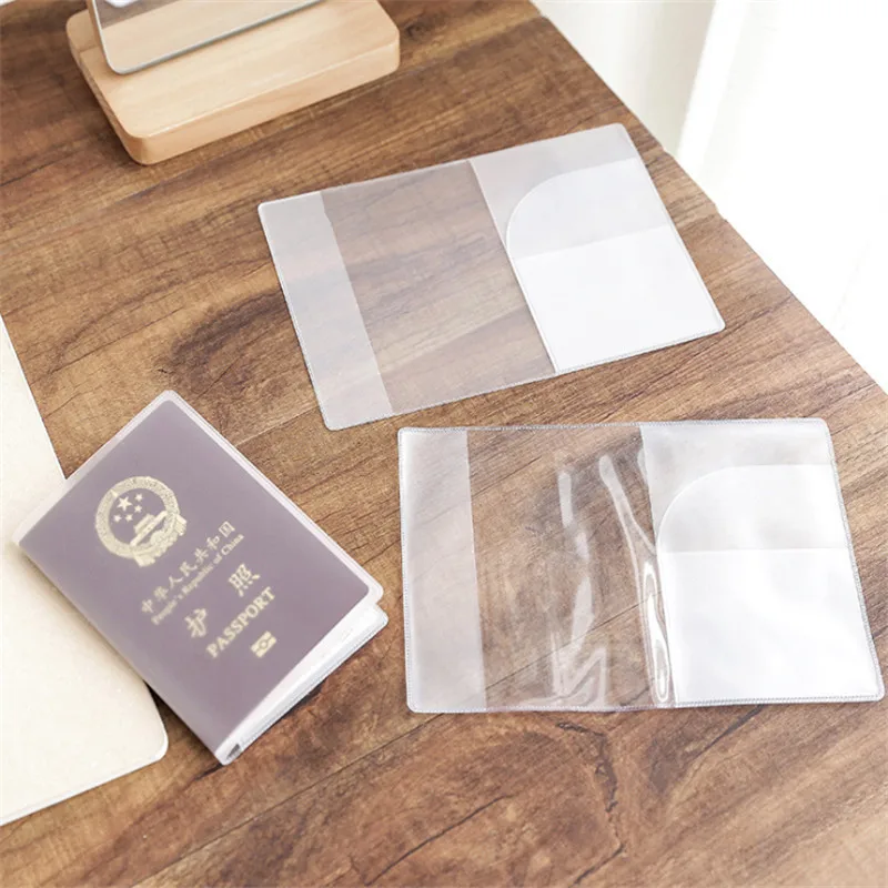 

Frosted Transparent Passport Cover Case Waterproof Anti-scratch Passport Holder Protector Sleeve Multiple Card Slots 13.5*9.2cm