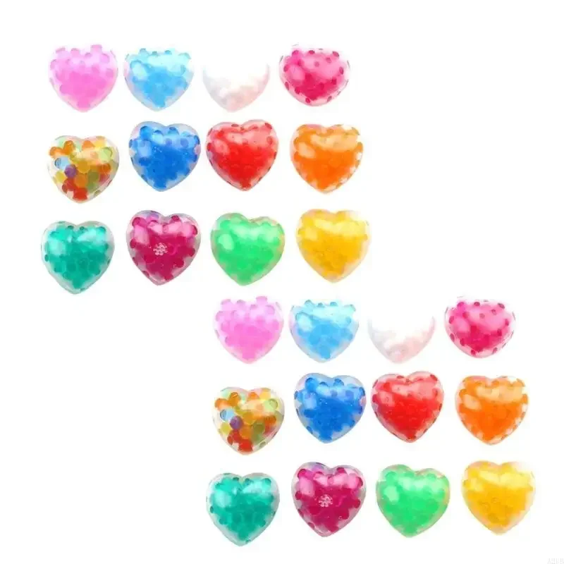 الجدة لون عشوائي القلب تمثال ضغط لعبة الجدة الكمامة الجدول لعبة الضغط قرصة الإجهاد لعبة القلب 15UB #5