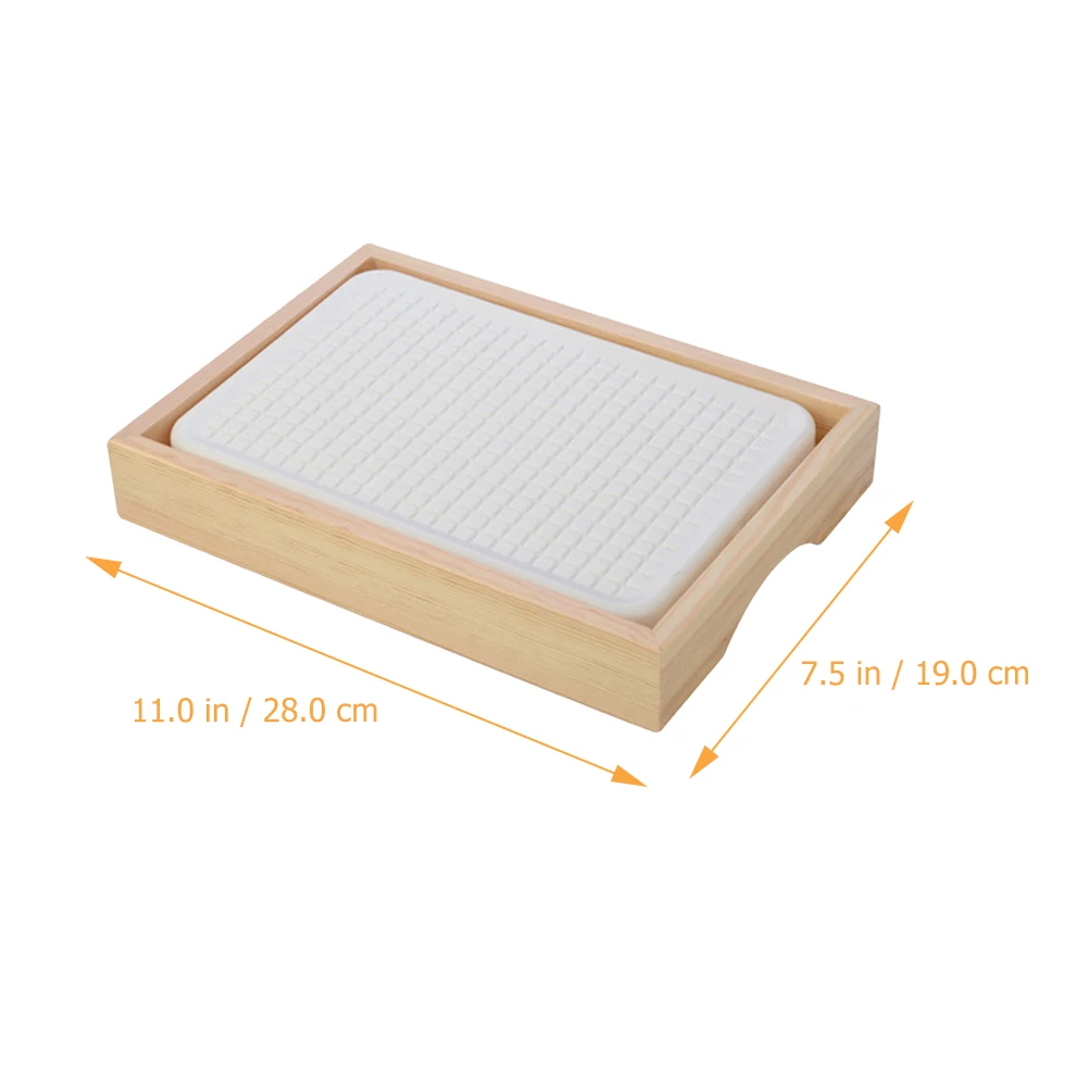 Sushi Tray Seafood Dinner Breakfast Sashimi Plate Storage Bamboo Plastic Food Safe Easy Clean Kitchen Supply Decorative