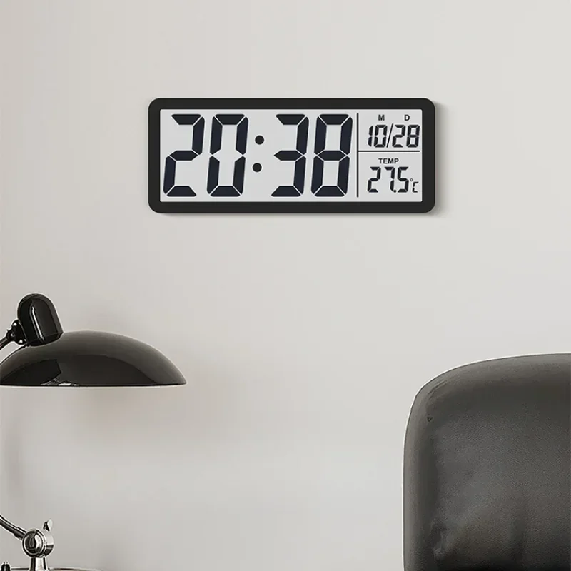 New Wall-mounted Multi Functional Wall Mounted and Table Mounted Wall Clock Temp Date Week Display Large Digital Clocks