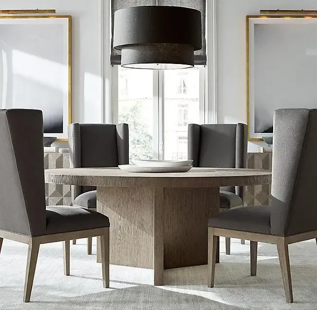 American light luxury all-solid wood dining chair household soft bag backrest dining table book table chair modern simplicity