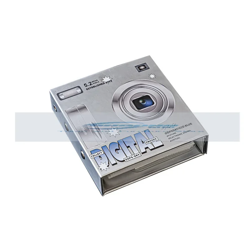 OOPSDAY CCD series one grid card album, silver retro magnetic card storage metal loose-leaf album