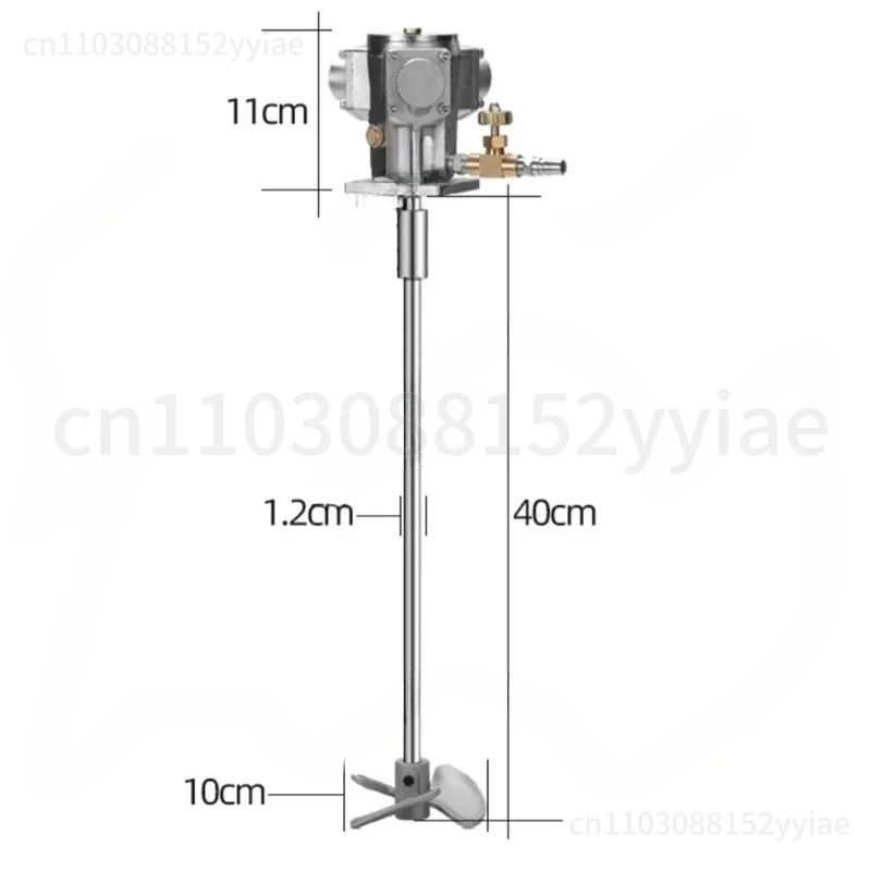 5-gallon Industrial Pneumatic Mixer for Paint, Ink and Glue. 60L Liquid-air Mixer with Adjustable Air Stirrer At 50-2800 RPM. BB