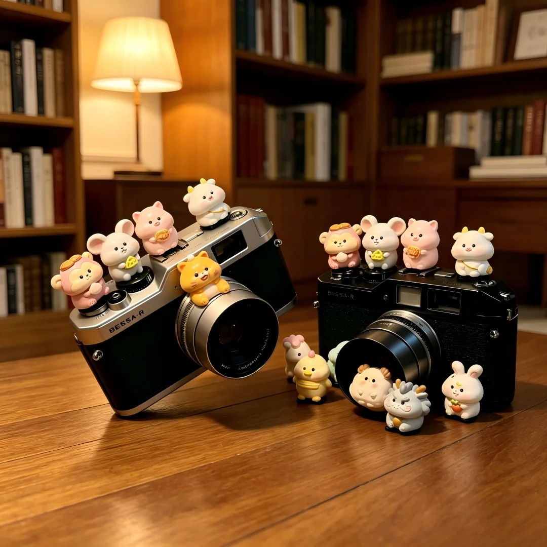 Cute The 12 Chinese Zodiac Animals kept for payment Series Hot Shoe Cover for Leica Q2 Fuji X100V X-T5 Sony ZV-1 Canon EOS R5 Ni view 3