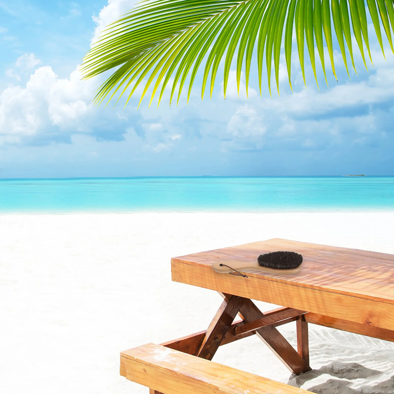 Sand Remover Brush Multi-Use Natural Bristle Beach Cleaning Tool For Feet Surfboard Tent Portable Outdoor Sand Scraper