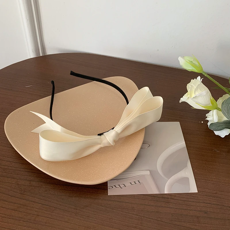 Lystrfac New Korean Sweet Bow Hair Hoop Headband for Women Girls Fashion Ribbon Hairband Female Hair Accessories Jewelry