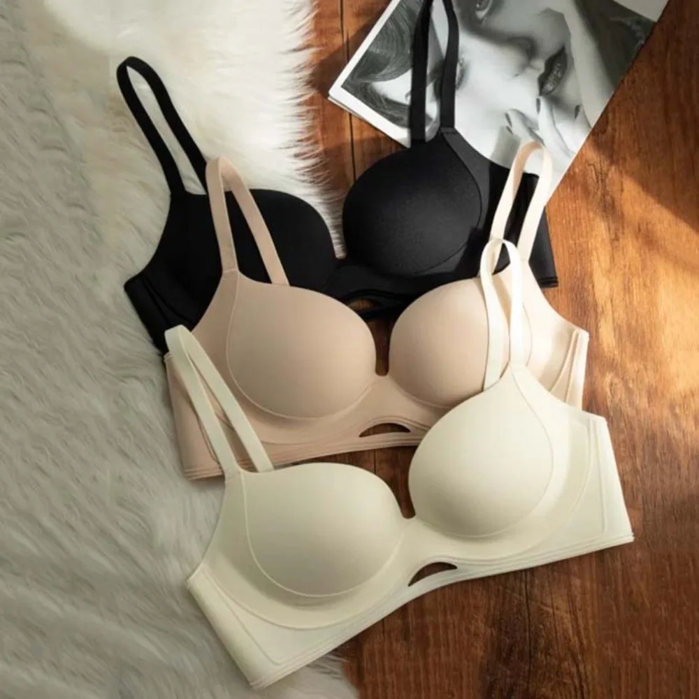 حمالة صدر لاسلكية عميقة على شكل حرف V بلون سادة ومضادة للصدمات ومضادة للترهل ملابس داخلية قابلة للتعديل بدون أثر حمالات صدر رياضية بدون خياطة #2