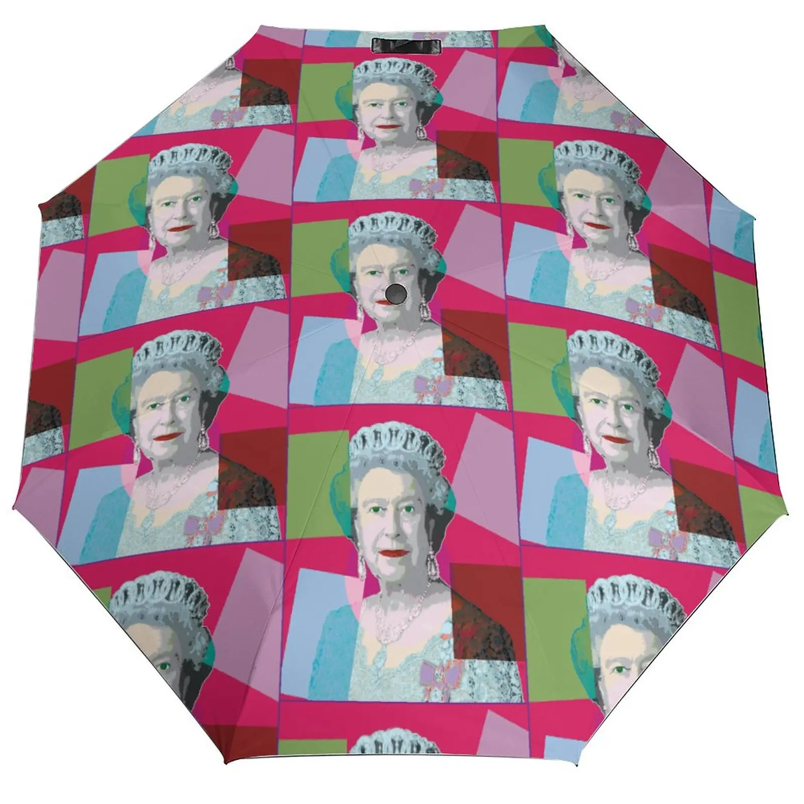 Pop Queen Print Umbrella Elizabeth Cute Folding Umbrella Design Garden Windshield Auto Umbrella