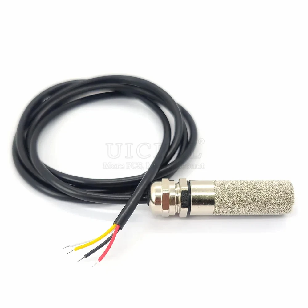 Temperature Humidity Sensor Probe Cable Metal Head Digital Capacitance Sensors 1M Length I2C Output SHT20 SHT30 SHT40 SHTC3