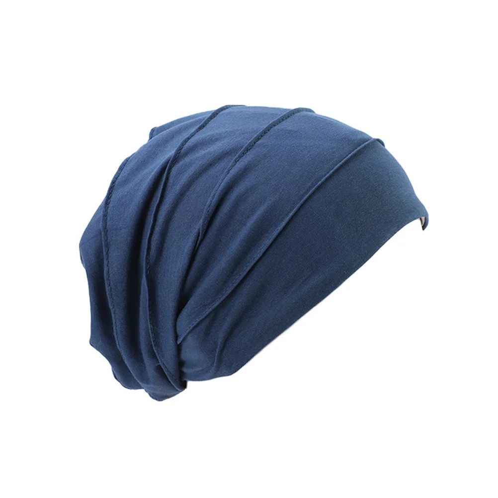 قبعة ليلية مرنة رمادية متعددة الاستخدام للسيدات للنوم تحمي تسريحات الشعر تمنع الهراسة والتشابك