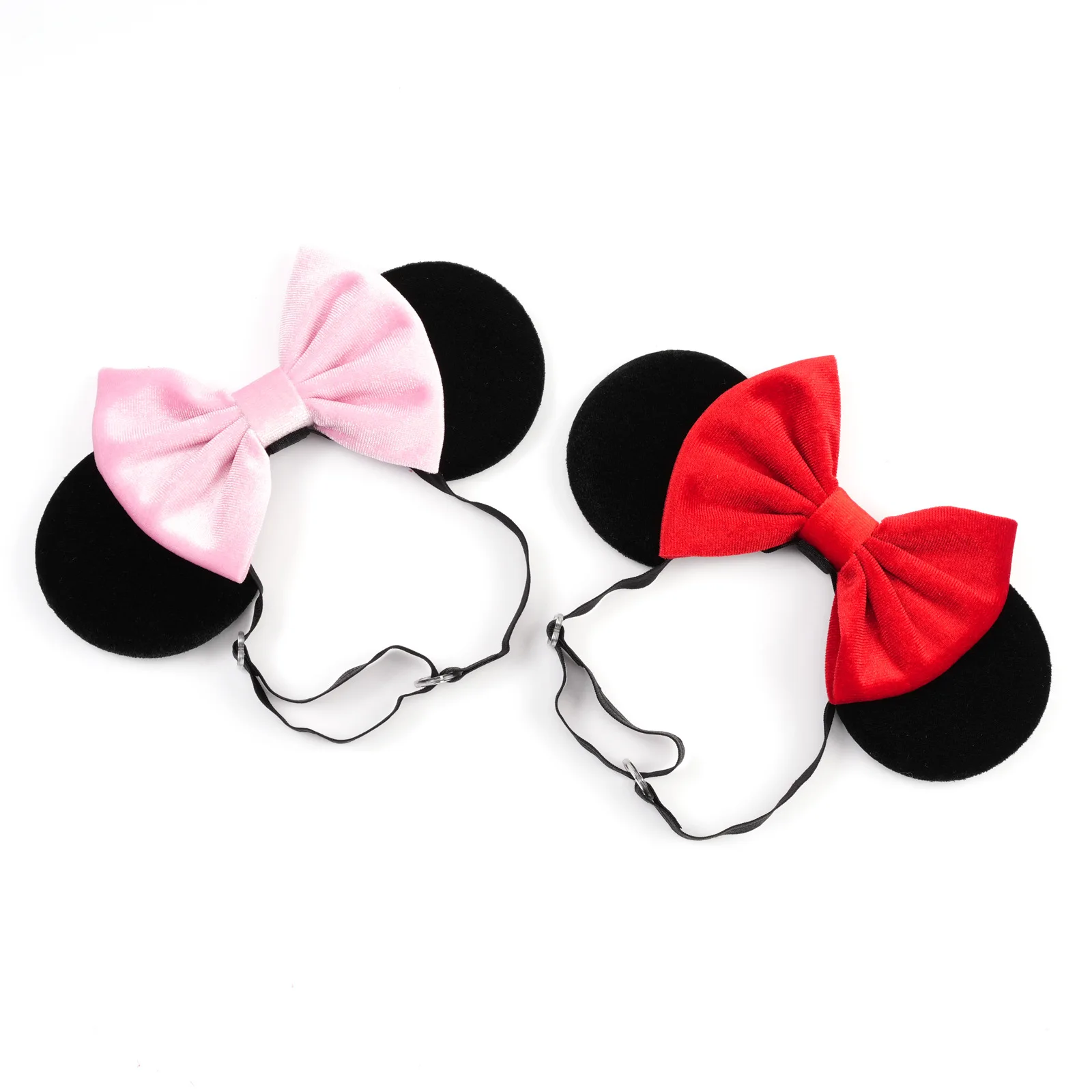 

Disney headband for children, Mickey Mouse ears, suede, bow, elastic headband, holiday hair accessory