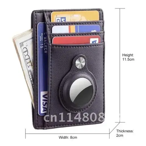 High Quality Wallet Card Slim Minimalist Leather For AirTag Protective Case Shockproof Anti Scratch Fall Protection Shell Cover