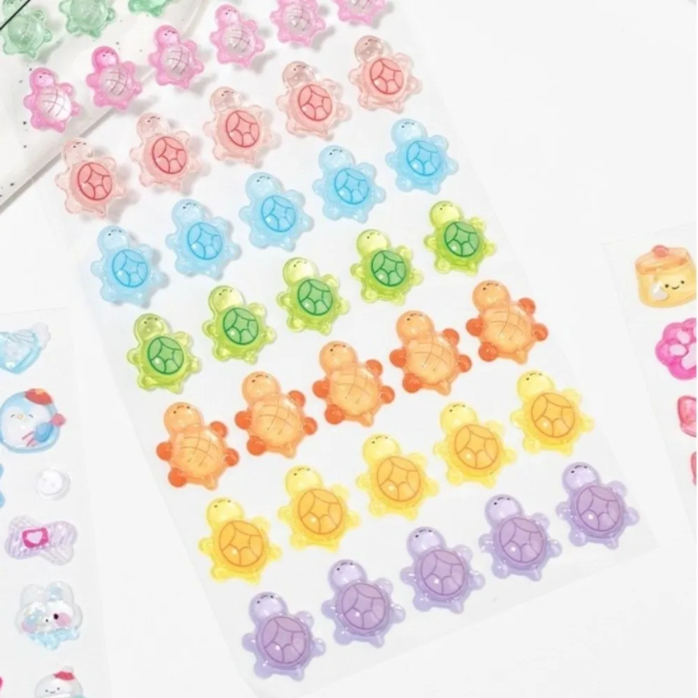 สติกเกอร์นูน 3 มิติ ลายสัตว์น่ารัก ชุด DIY สติกเกอร์นูน 3 มิติ ตกแต่งลายขนมหวาน