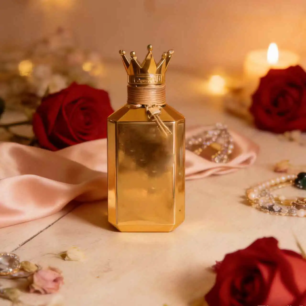 

Lah Eau De Parfum 100ml/3.4 FL OZ | Golden Crown Design Luxury Neutral Flame Flower perfume，Perfect holiday gift
