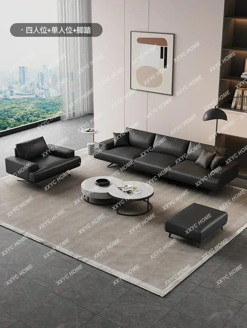 

YYLuxury Leather Living Room Sofa Sectional Waterproof Classic Living Room Sofas Legs Sponge Puffs Asiento Boneless Couch