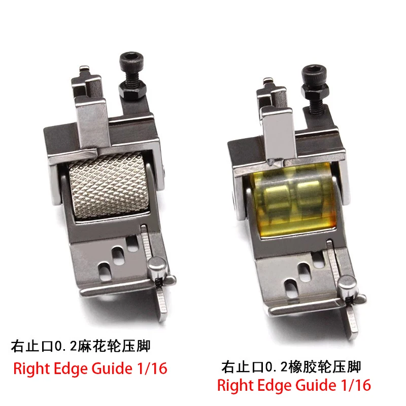 Right Edge Guide Roller Presser Foot for Three-Needle Chain Lockstitch Industrial Sewing Machine Accessories Fit JUKI 3800