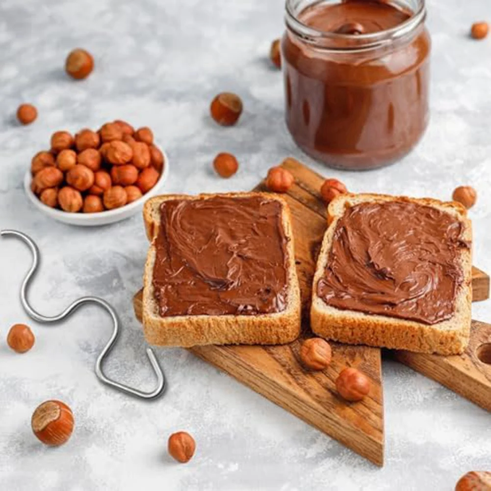 BAAG-2 Pcs Peanut Butter Stirrer, Stainless Steel Peanut Nut Butter Mixer Stirring Jam Stirring Peanut Butter Mixer Tool Easy In