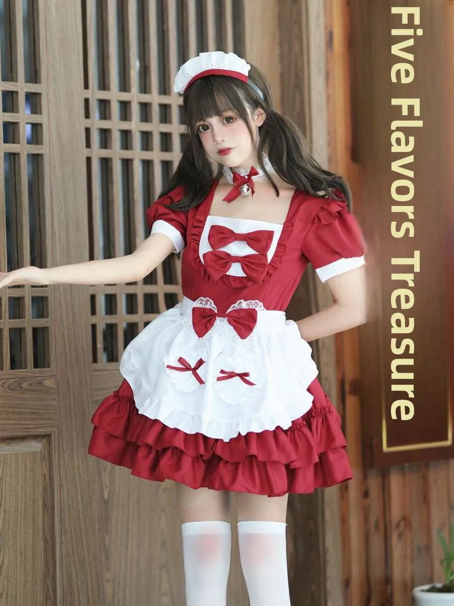 

loween Maid orm Japanese Sle Cute Student Dr Large Size Lolita Set School orm Sle Полиэстер Материал